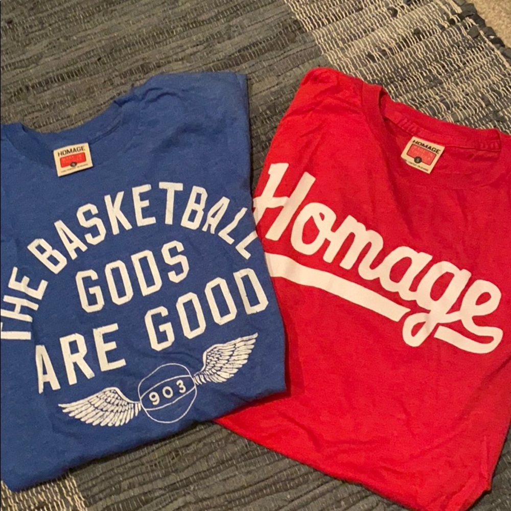 Set of 2 Homage short sleeve tees.